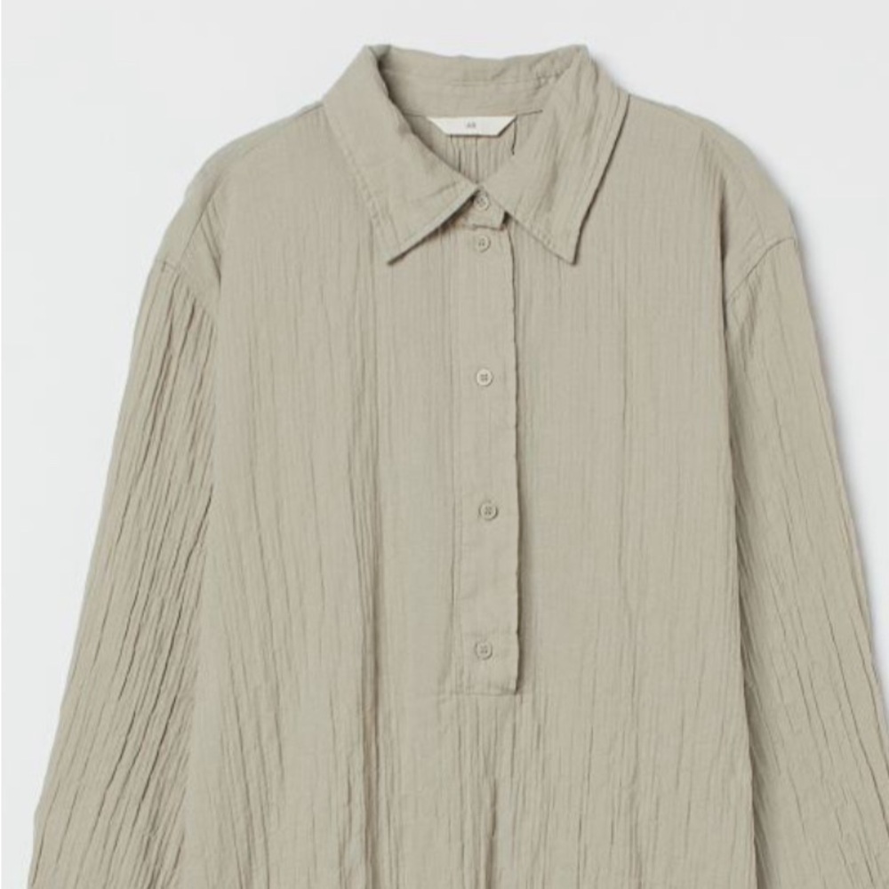 H&M Sage Green Shirt Dress Size Large